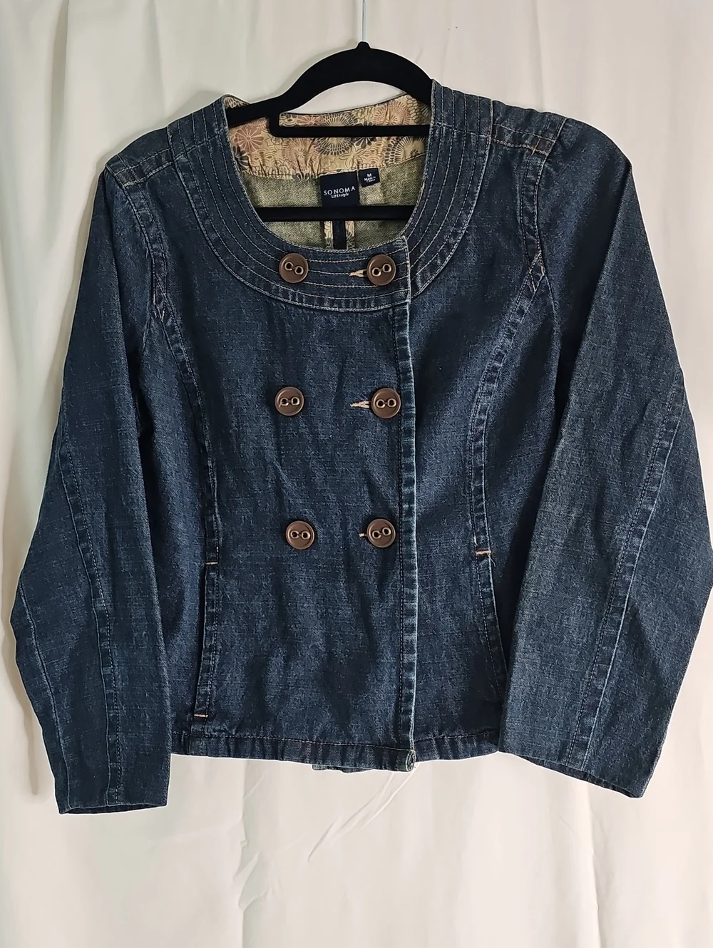 SONOMA Denim Double-Breasted Jacket - Dark Blue - Picture 1 of 9